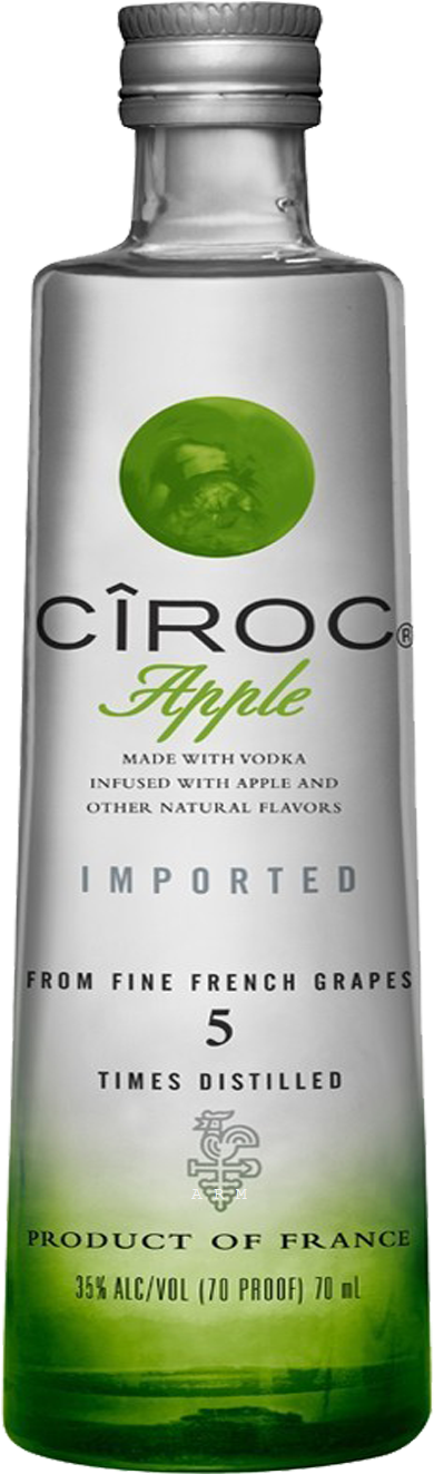 Ciroc Apple Vodka Bottle PNG