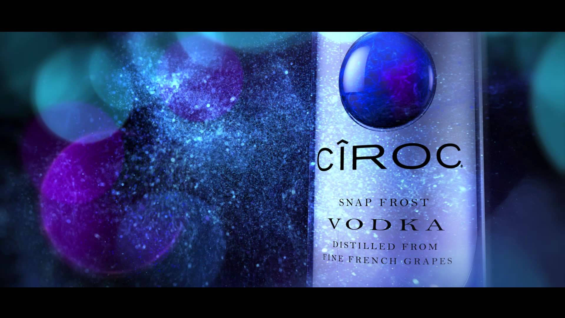 Diseñográfico De Desenfoque Con La Botella De Vodka Francés Ciroc. Fondo de pantalla