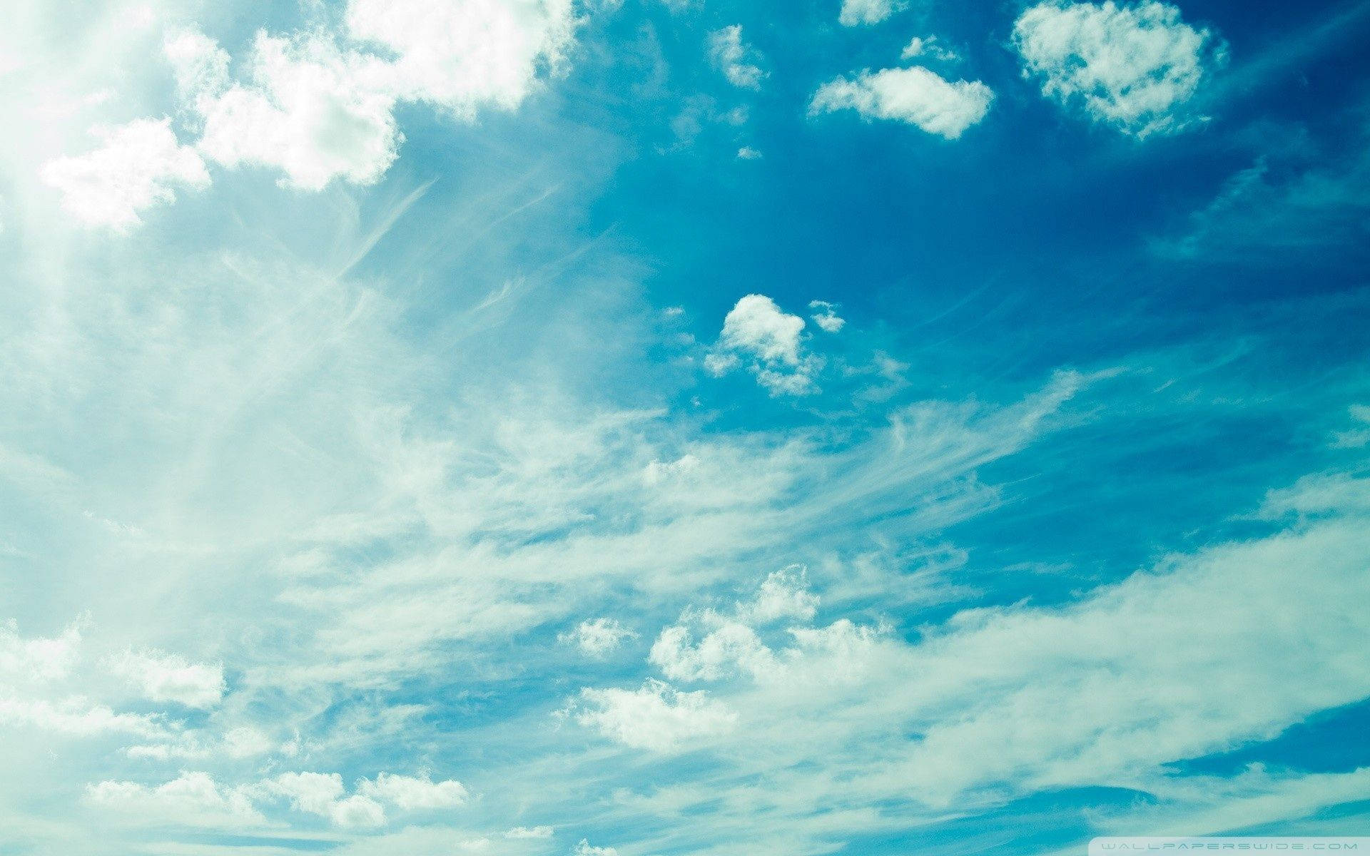 "The Majestic Whispers of the Cirrostratus: A Blue Aesthetic Cloud" Wallpaper