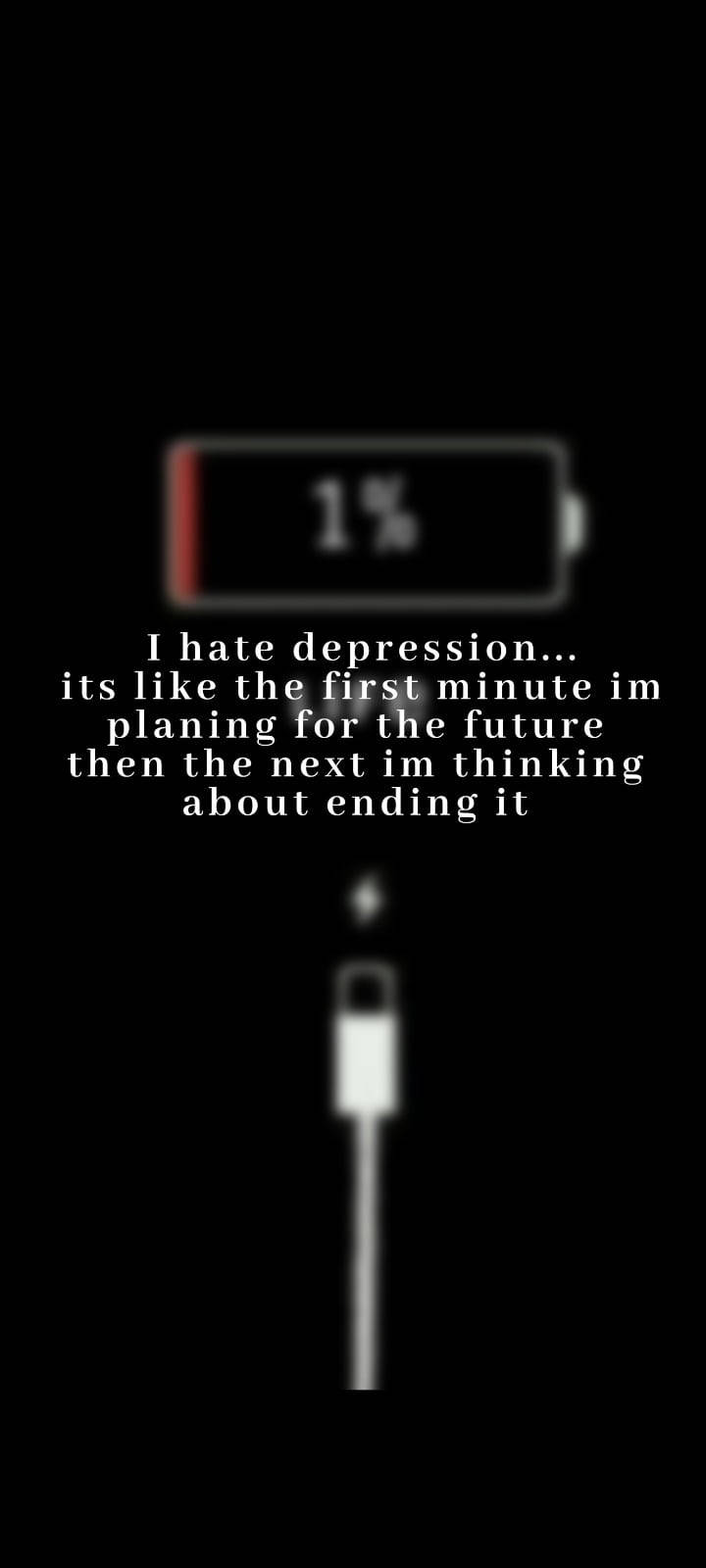 Citação Triste: Eu Odeio Depressão Papel de Parede