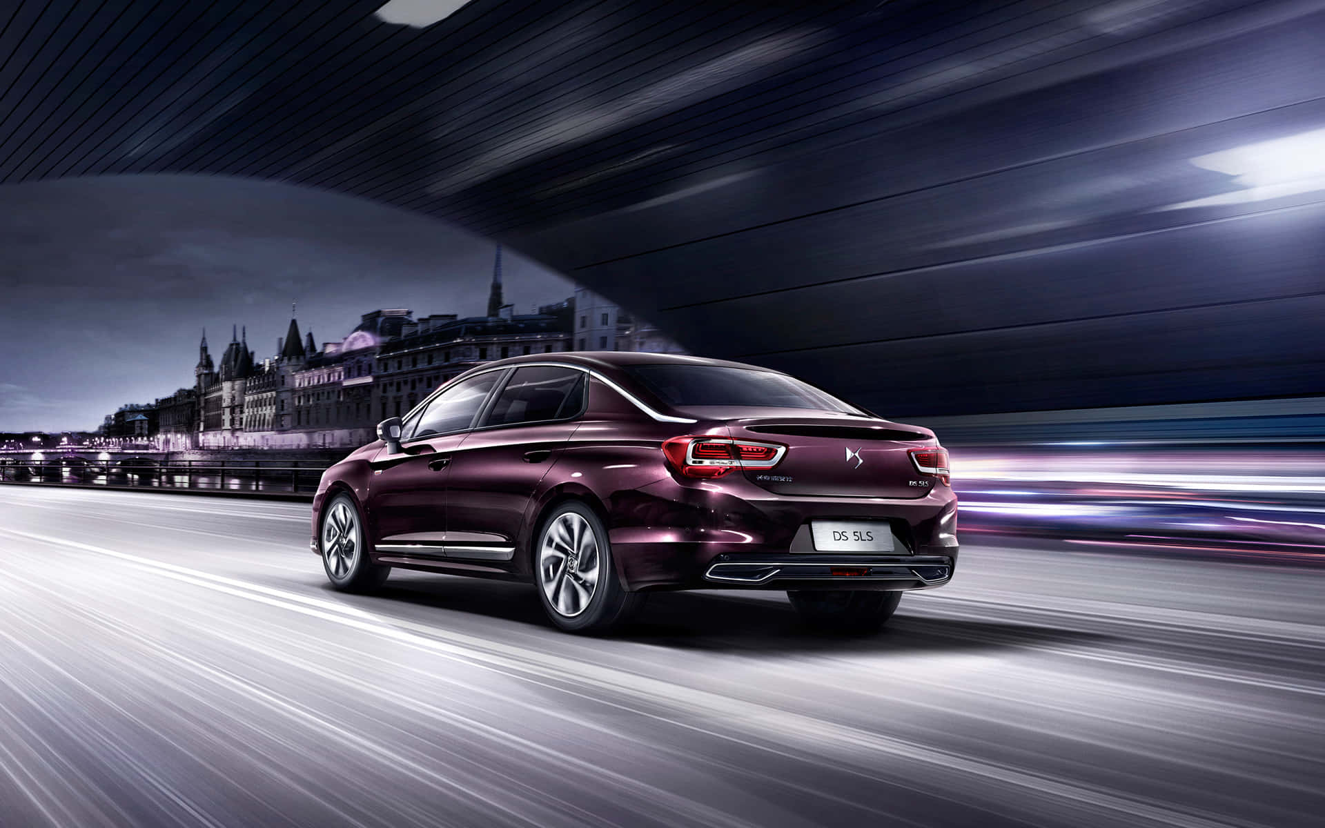 Citroen Ds 5ls Luxury Sedan In Motion Wallpaper