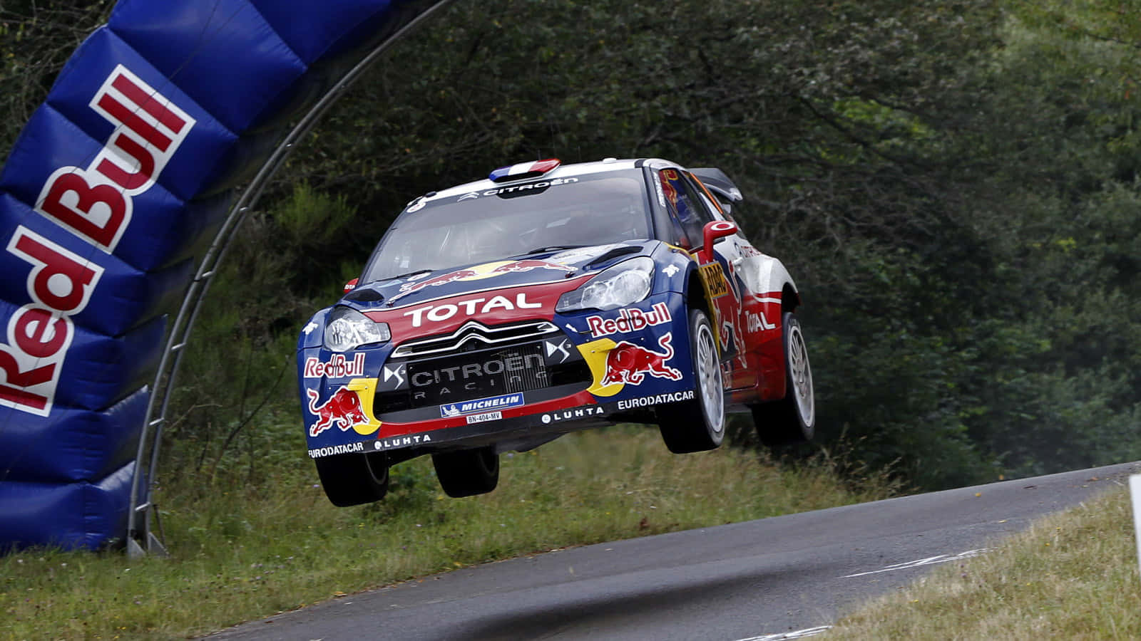 Citroën Rallyauto In De Lucht Achtergrond