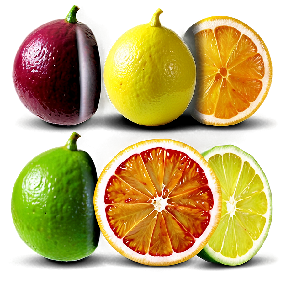Citrus Fruit Borders Png 06242024 PNG