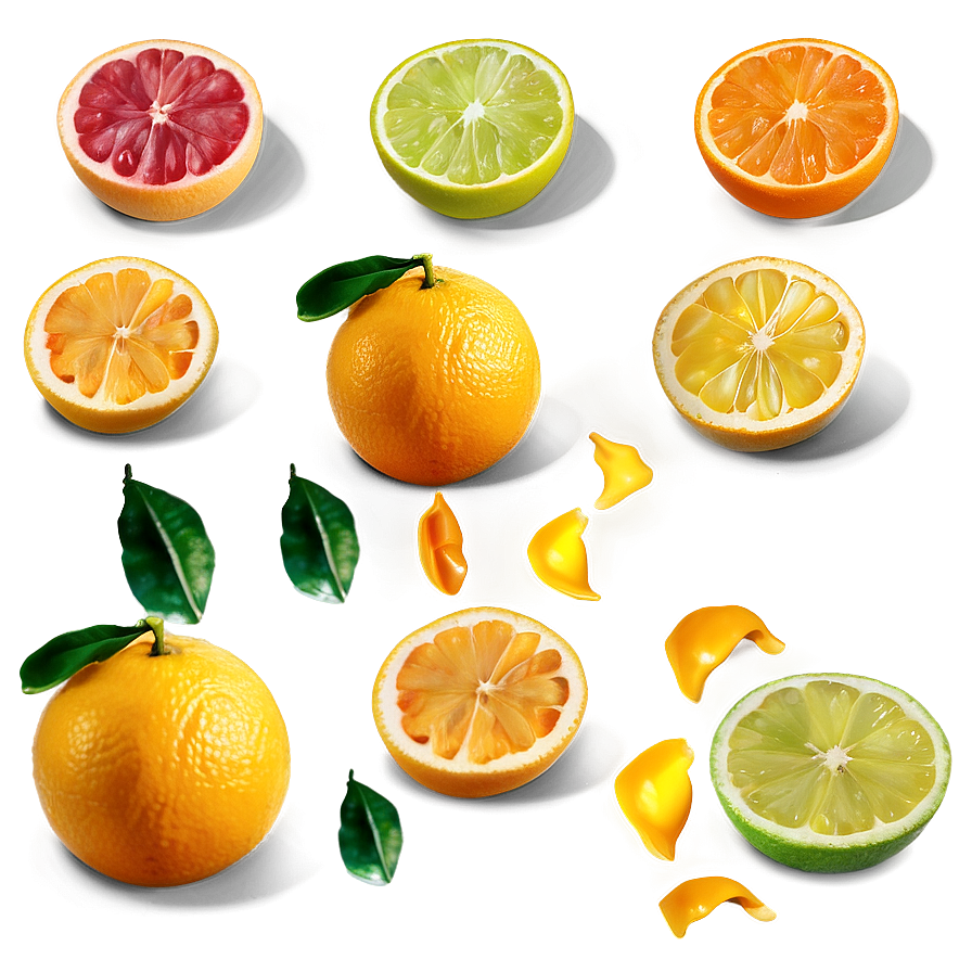 Citrus Fruit Confetti Png Euw3 PNG