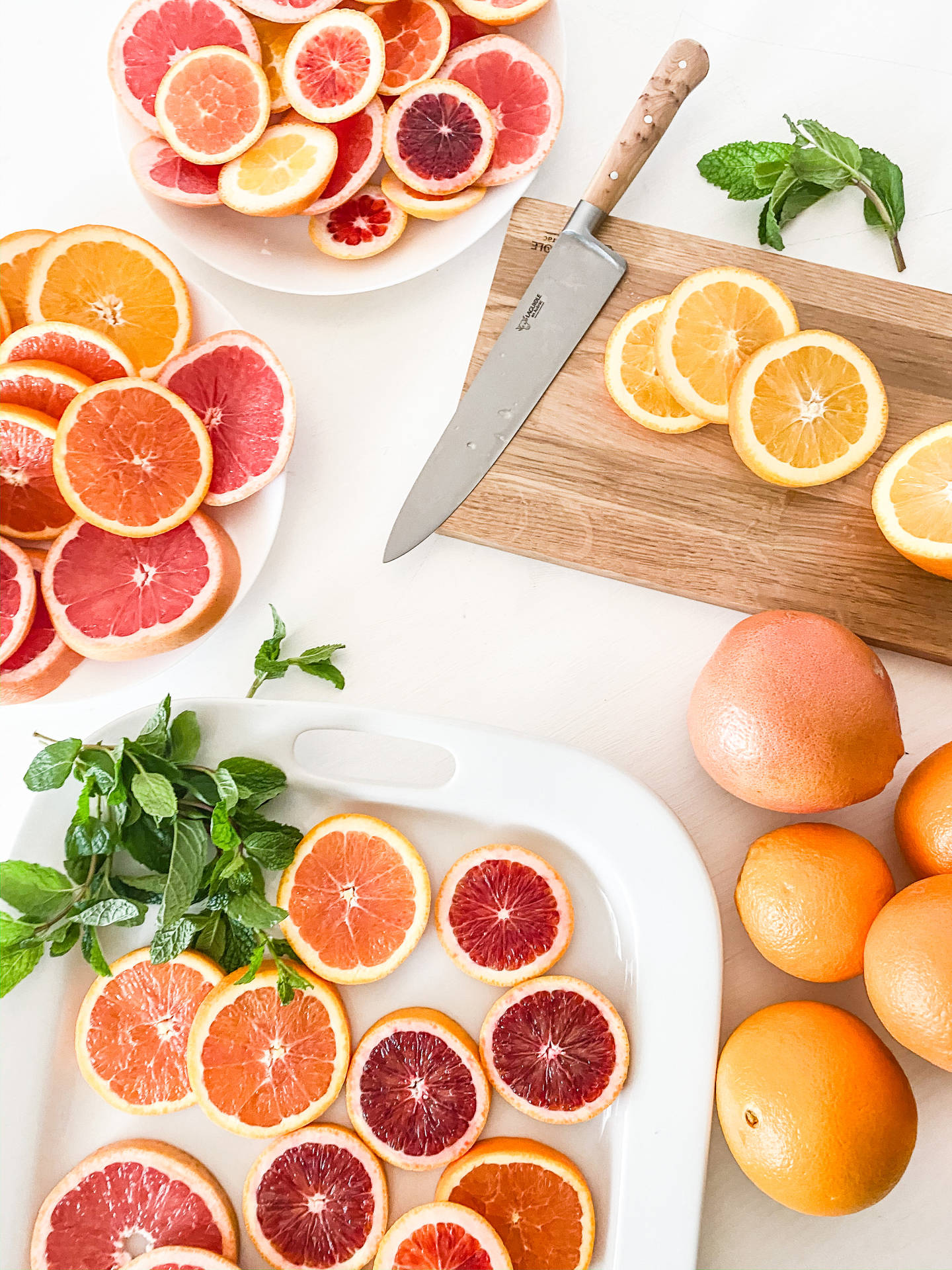 Citrusfrukteri Skivor Wallpaper
