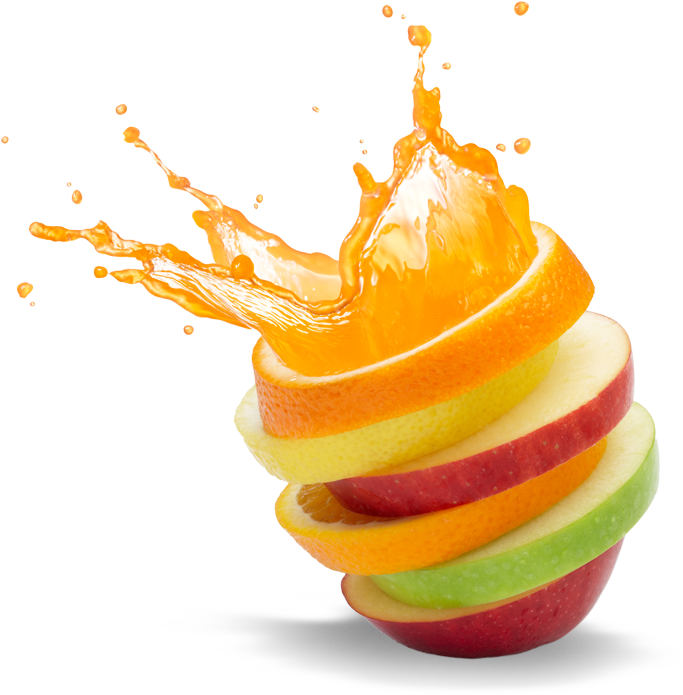 Citrus Fruit Splash Juice Concept PNG