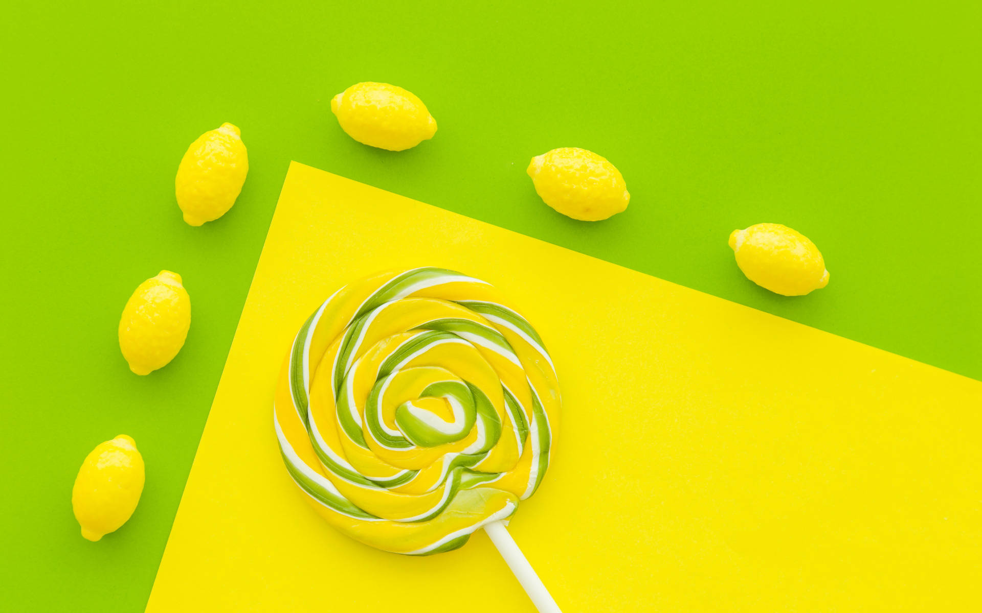 Citrus Lemon Lollipop Wallpaper