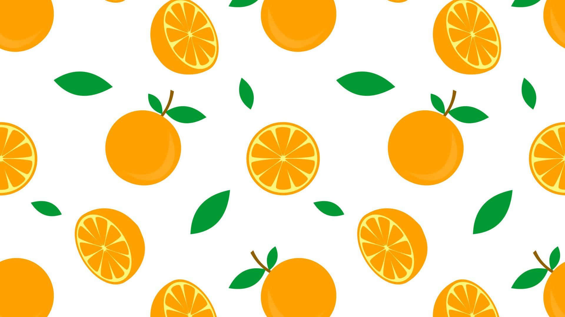 Citrus Pattern Background Wallpaper