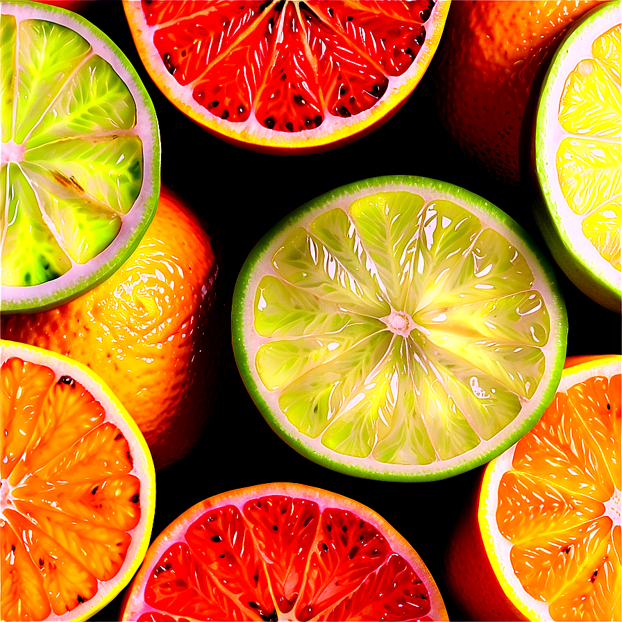 Citrus Segments Background Png Ckn36 PNG