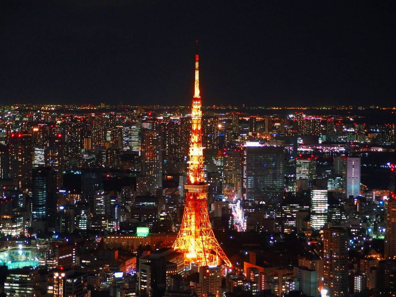 City At Night Tokyo Skyscraper Tower Wallpaper