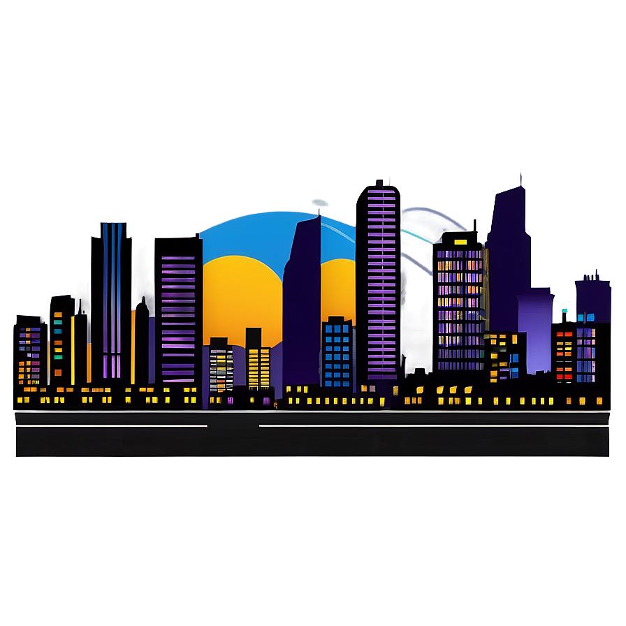 Download City At Twilight Png 73 | Wallpapers.com