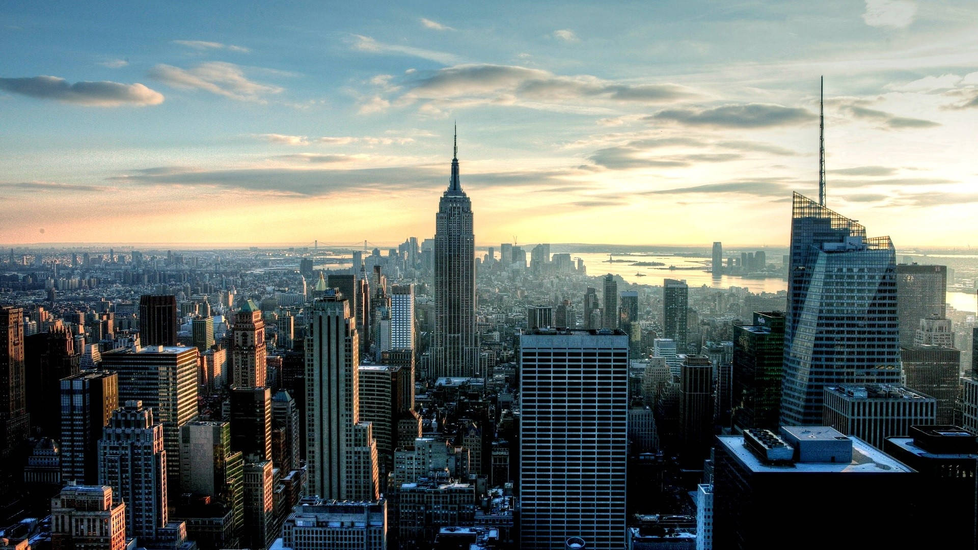 City Background Empire State Building In The Morning Wallpaper