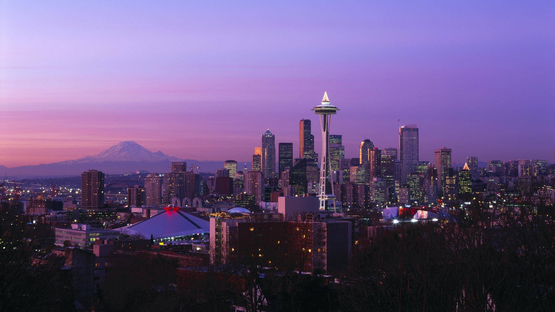 City Buildings Seattle Skyline Wallpaper