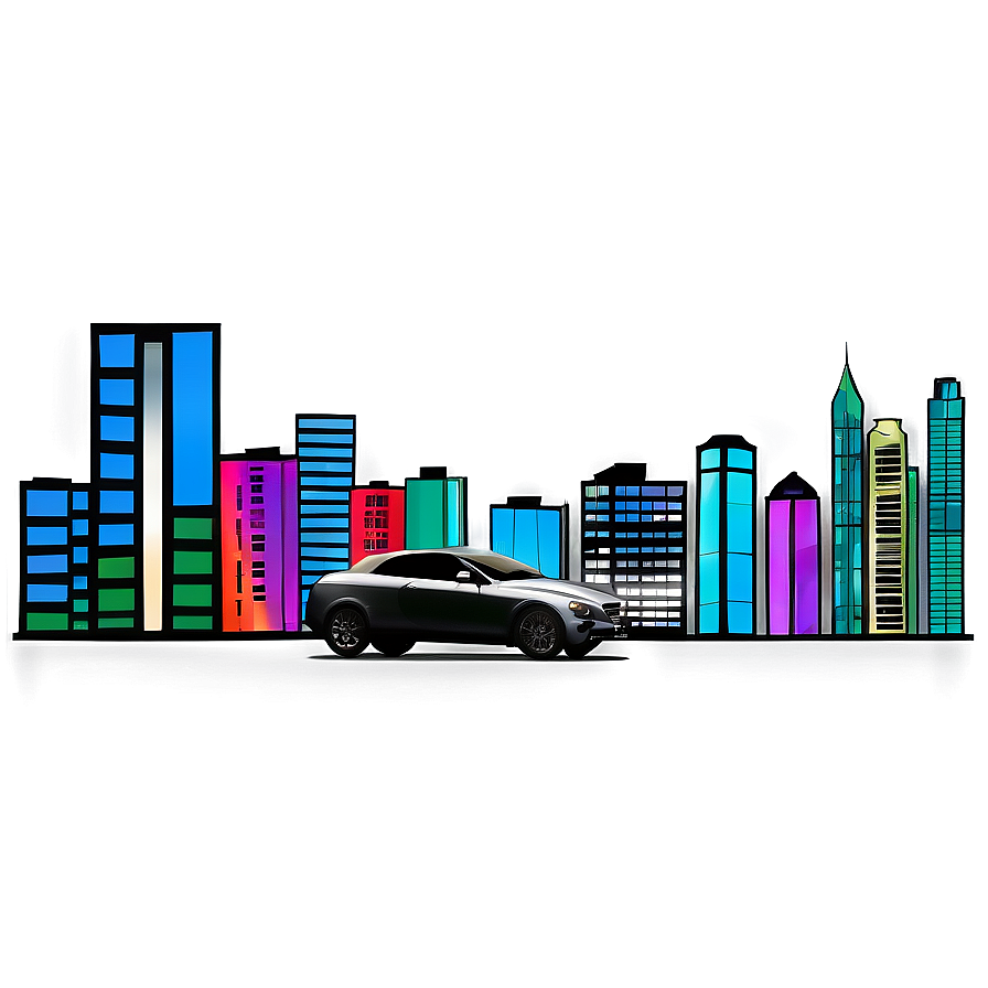 City Car Vector Wallpaper Png Fiv16 PNG