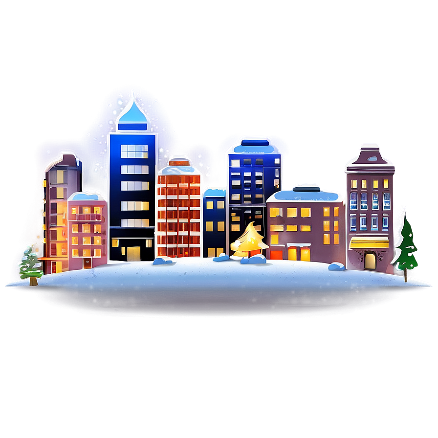City During Festive Season Png Xwx PNG