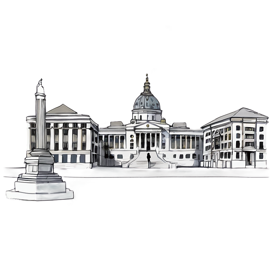 City Hall Landmark Sketch Png Nxw PNG