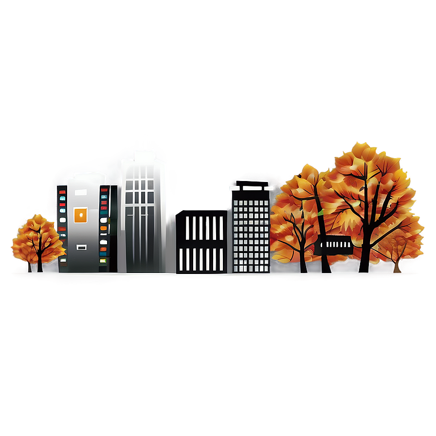 City In Autumn Png Uxu40 PNG