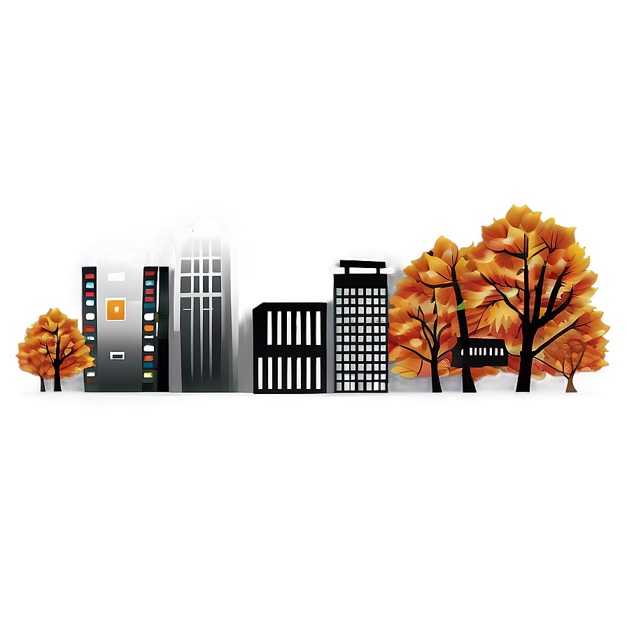 Download City In Autumn Png Uxu40 | Wallpapers.com