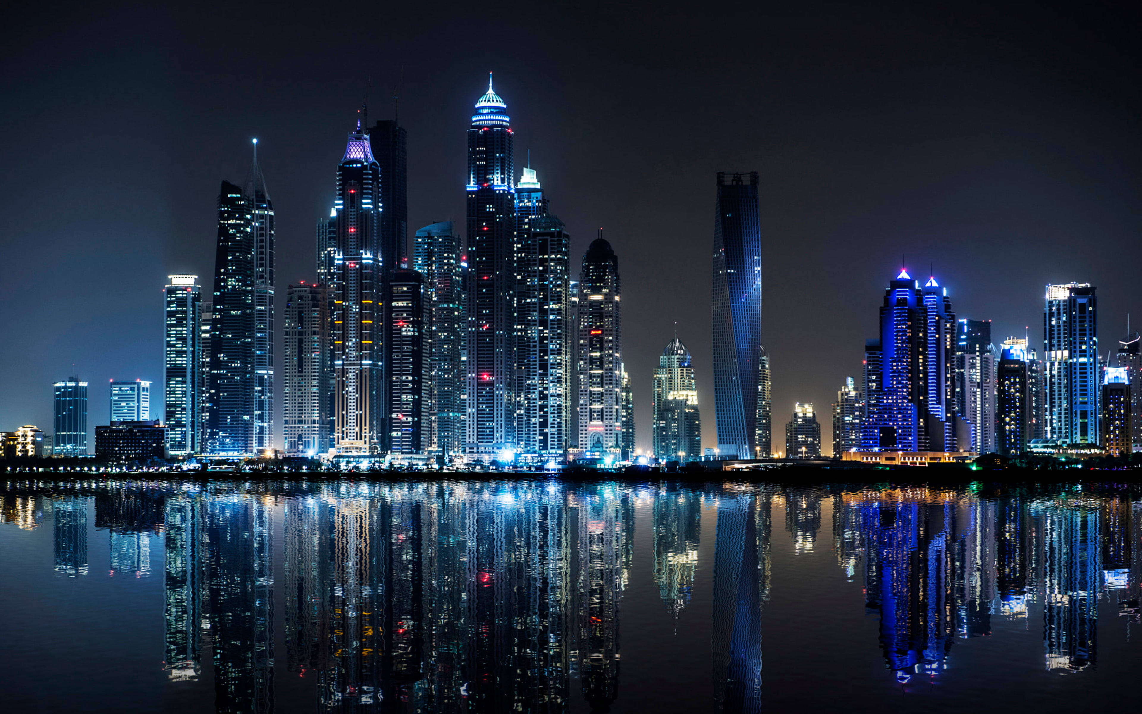 City Landscape At Night Professional Desktop Wallpaper