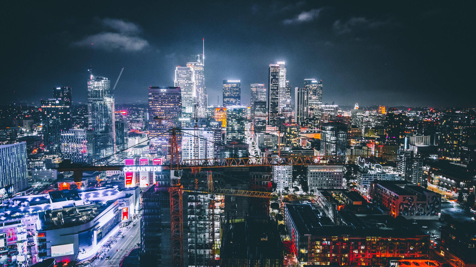 City Lights In Los Angeles 4k Wallpaper