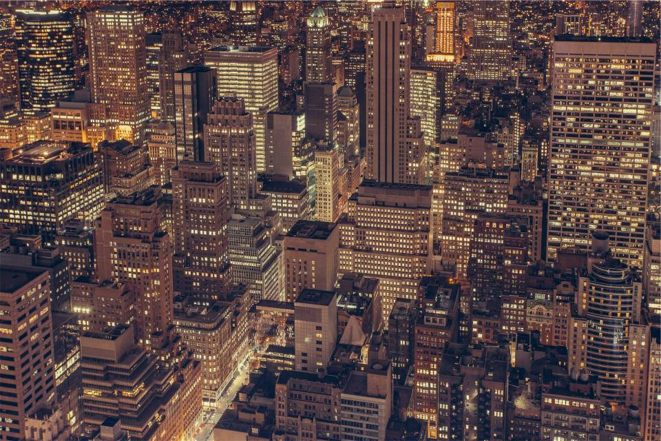 City Lights New York Night View Wallpaper