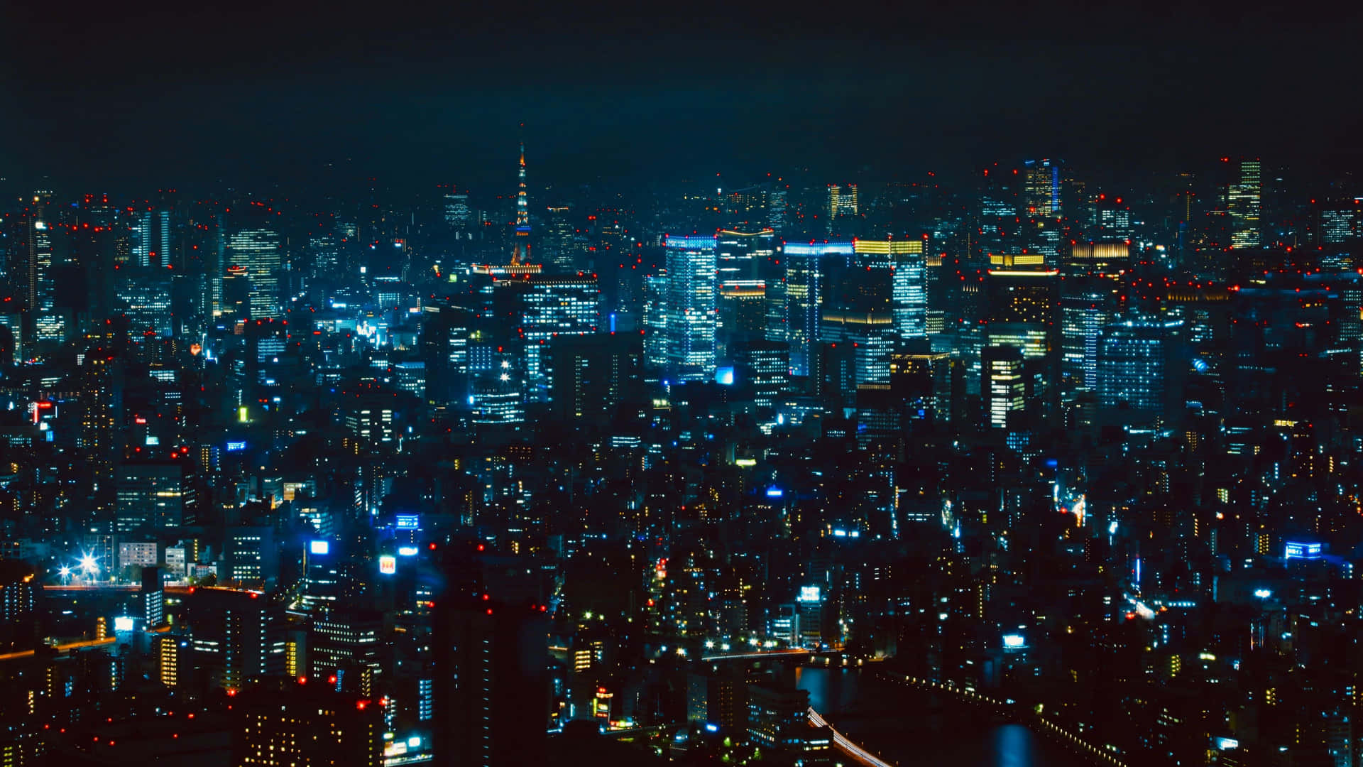Tokyostadtnachtaufnahmen