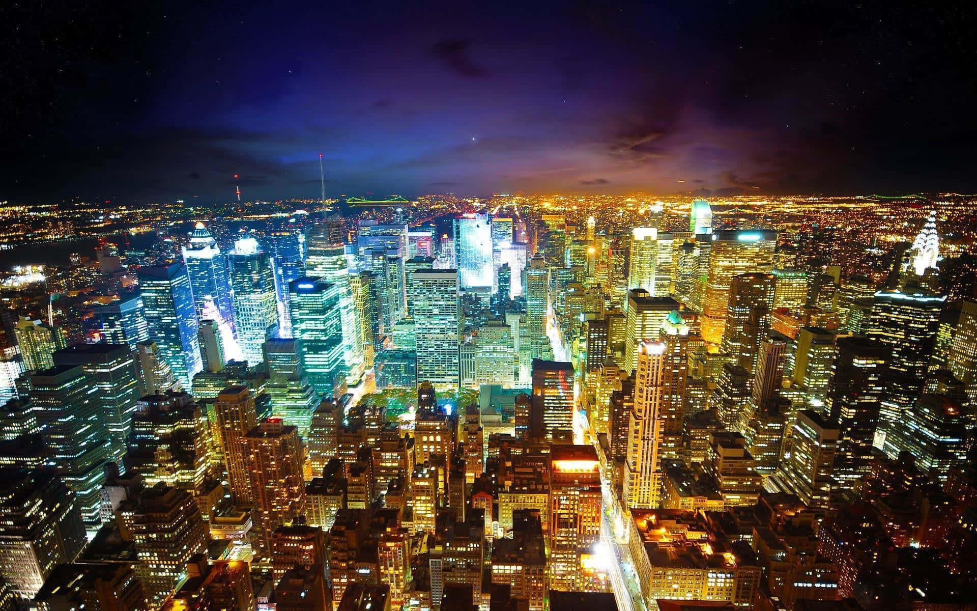 Neuebilder Von New York City Bei Nacht