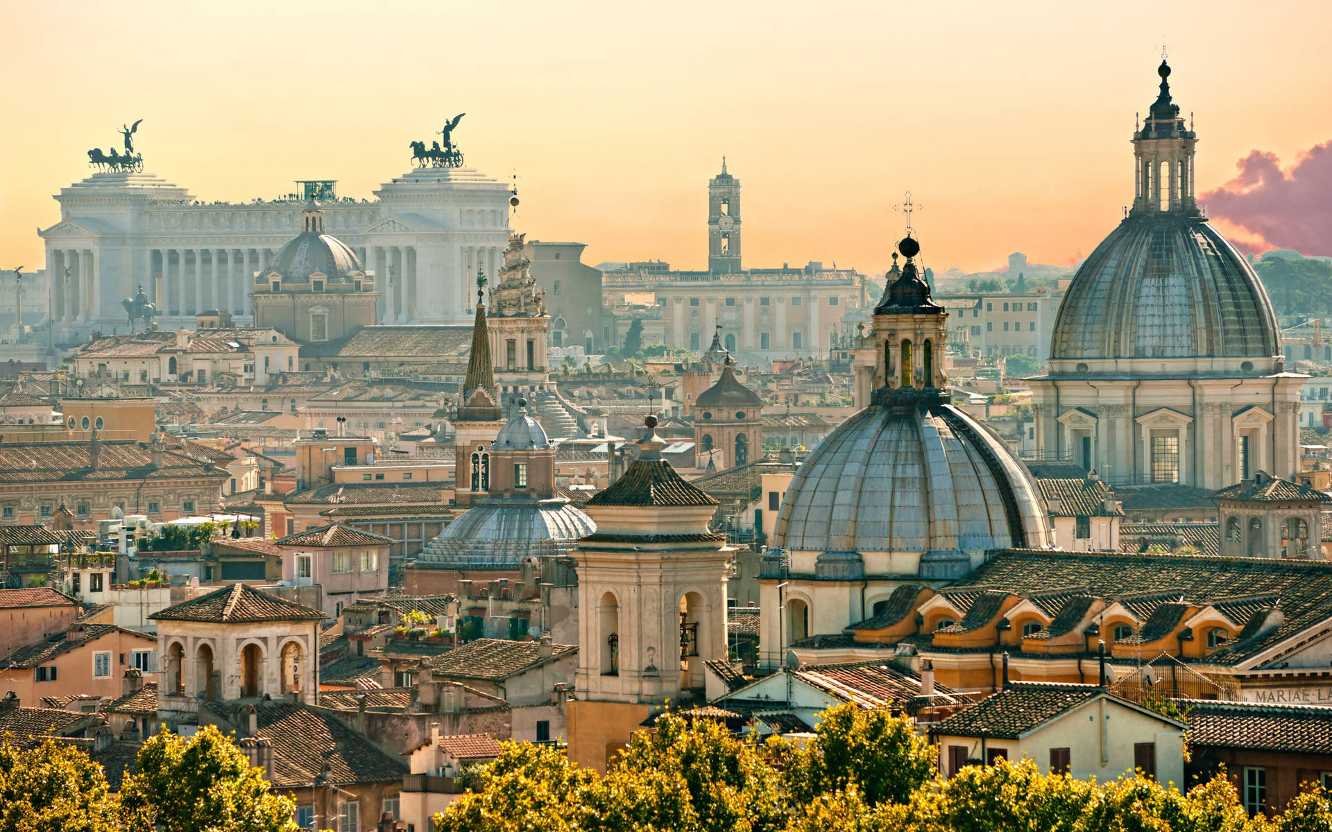 City Of Rome Skyline Wallpaper