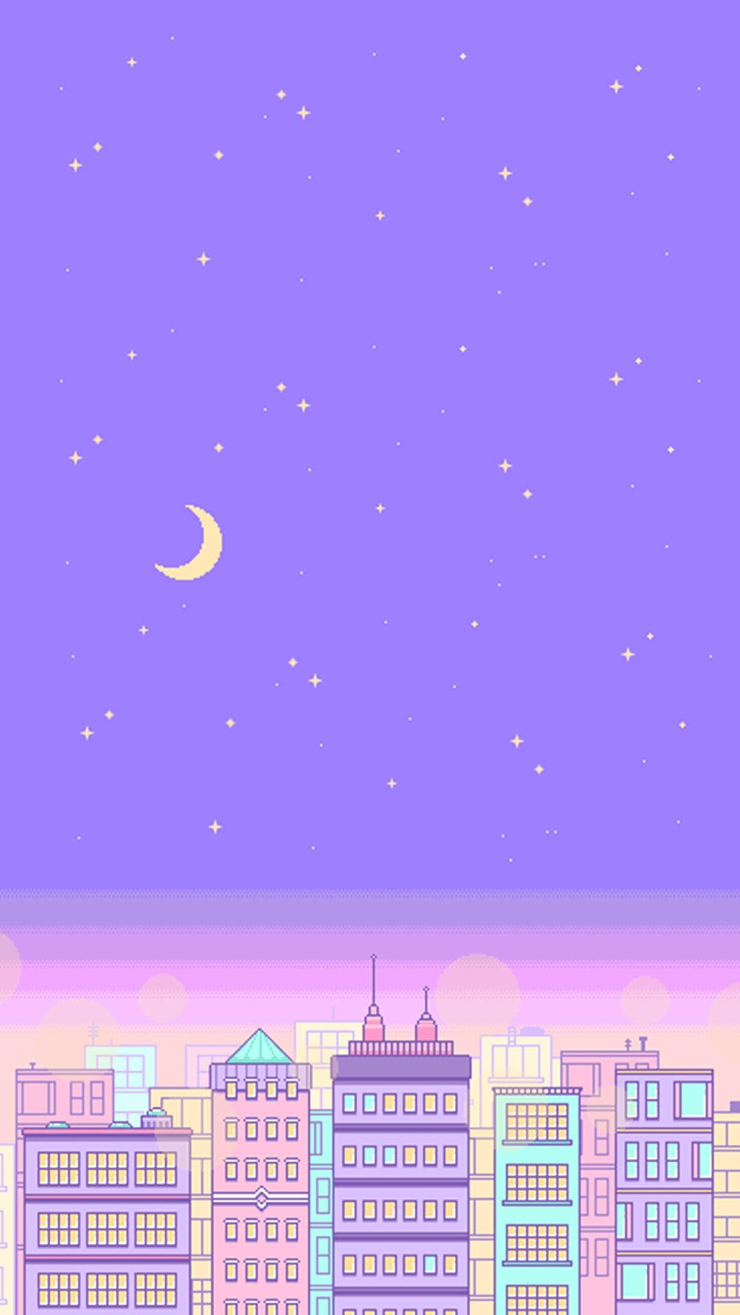 City Pastel Purple Tumblr Wallpaper