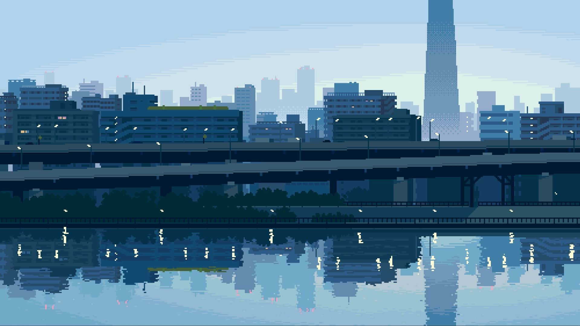 Pixel art cityscape skyscrapers retro Games HD wallpaper  Peakpx