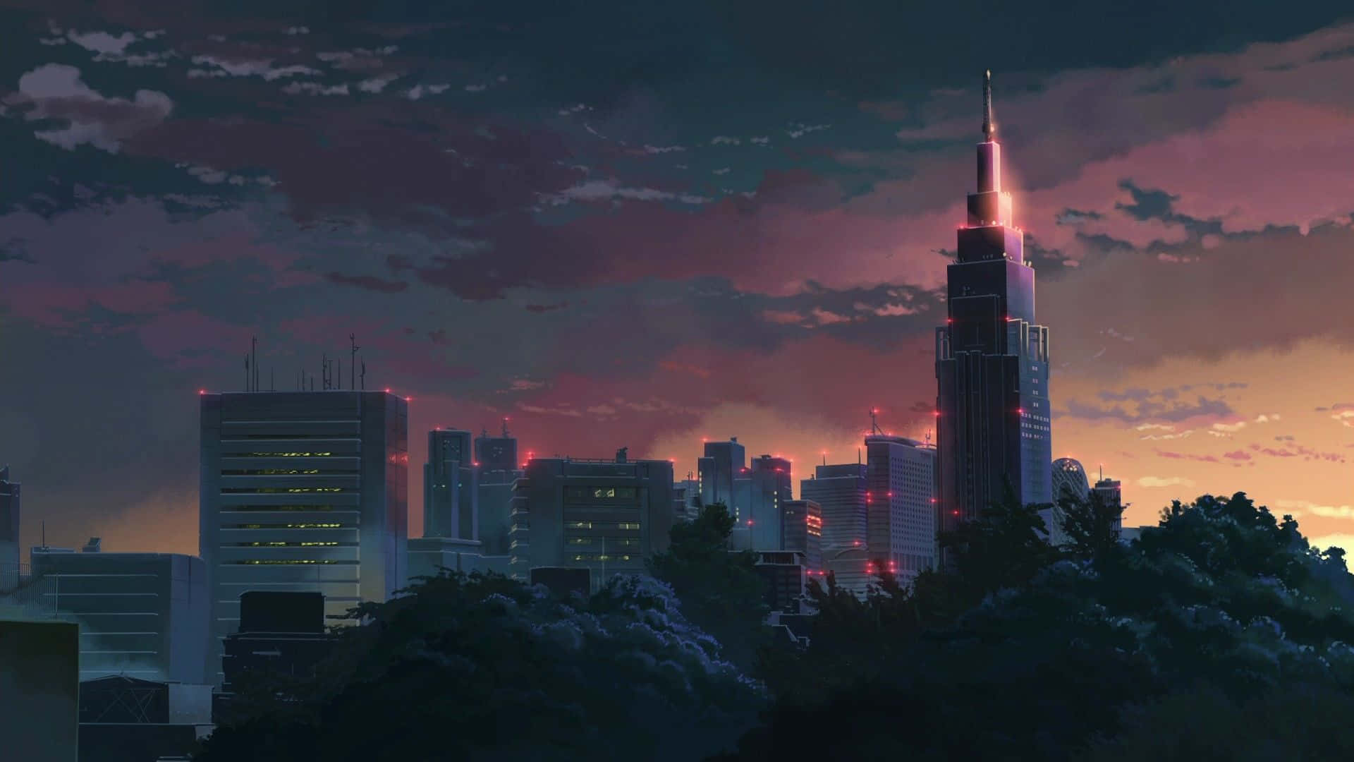 Breathtaking Sunset City Pixel Art Wallpaper