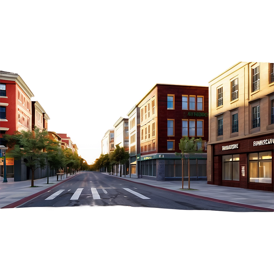 City Street At Dawn Png Jup77 PNG