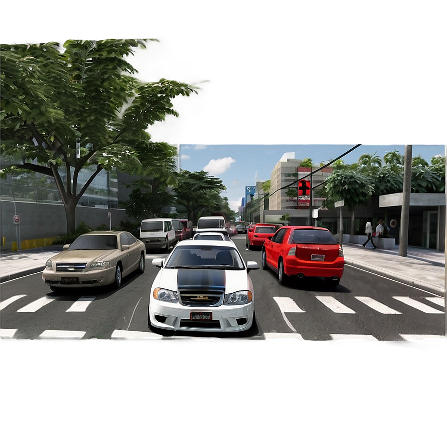 City Street Traffic Png Apm7 PNG