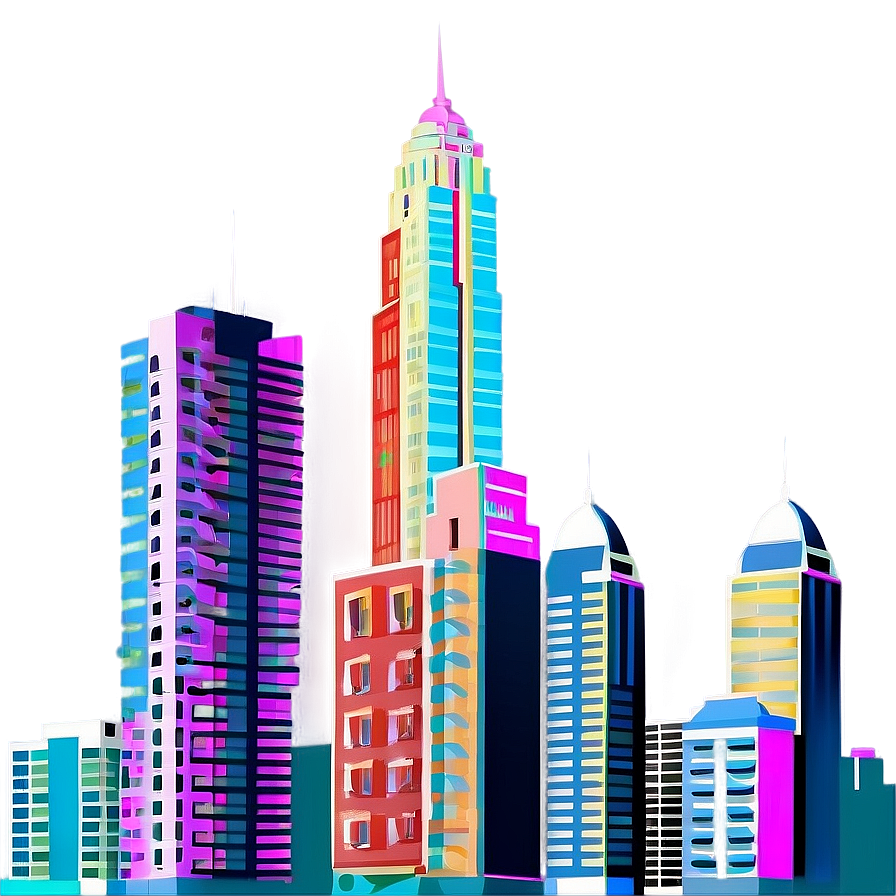 City Street With Skyscrapers Png 51 PNG