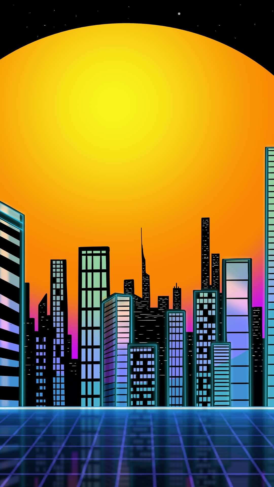 "Take in the breathtaking beauty of city sunset". Wallpaper
