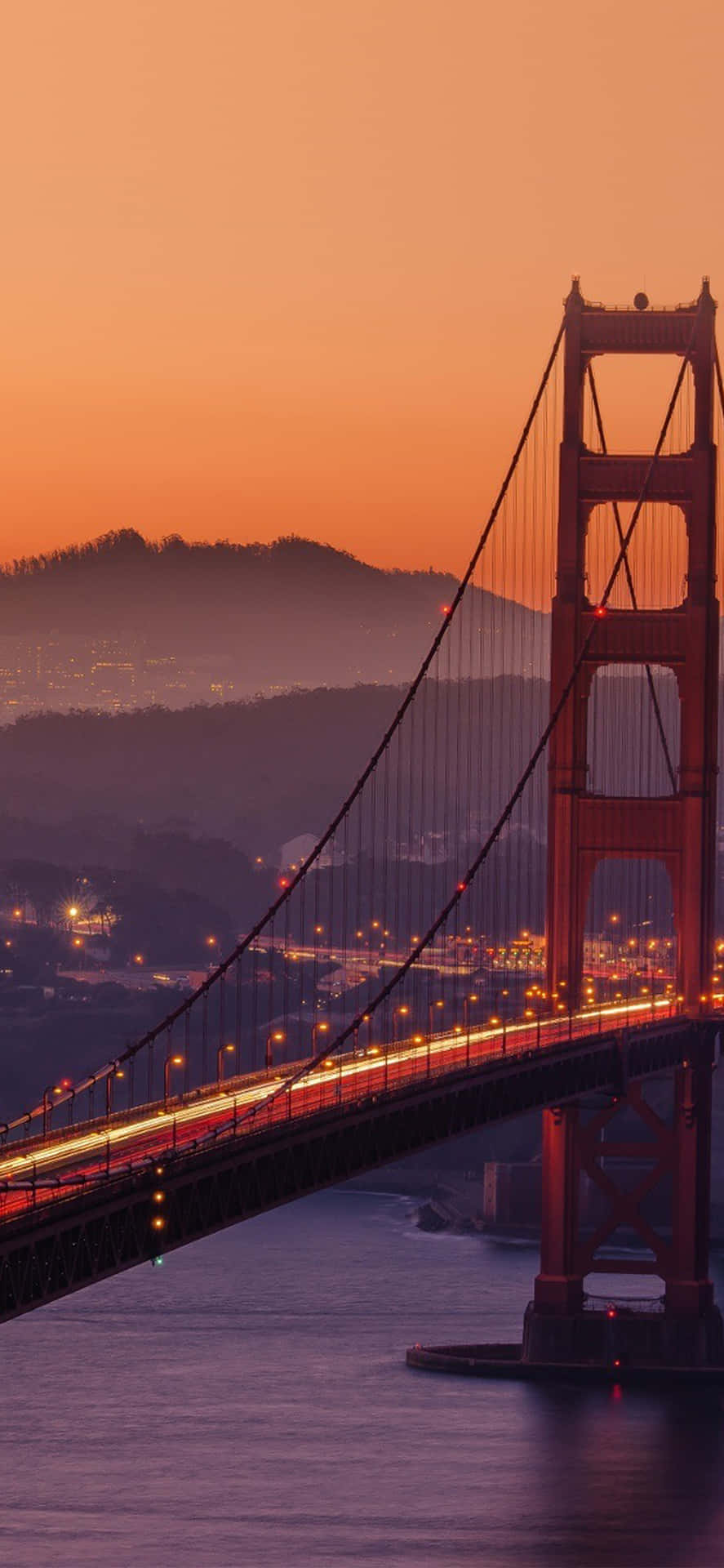 Golden Gate Bridge City Sunset Iphone Wallpaper