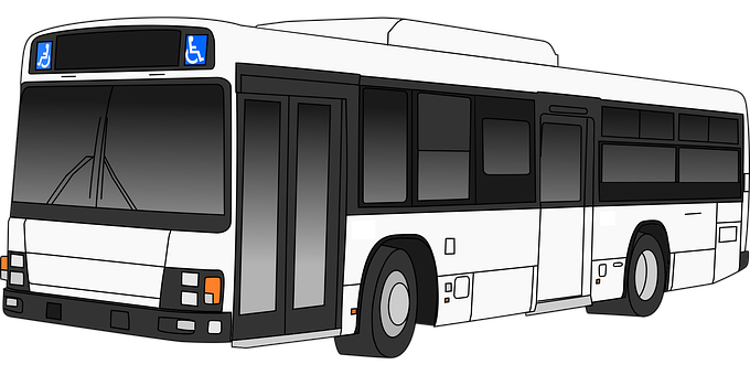 City Transit Bus Illustration PNG