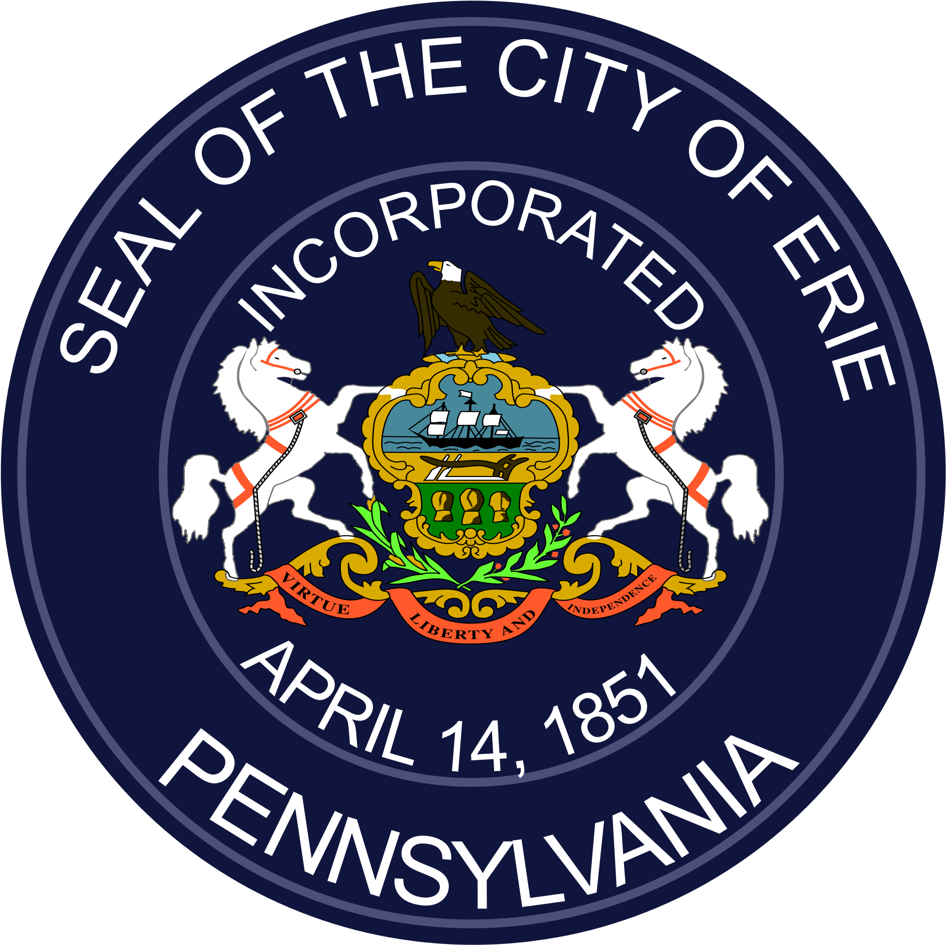 Cityof Erie Pennsylvania Seal PNG