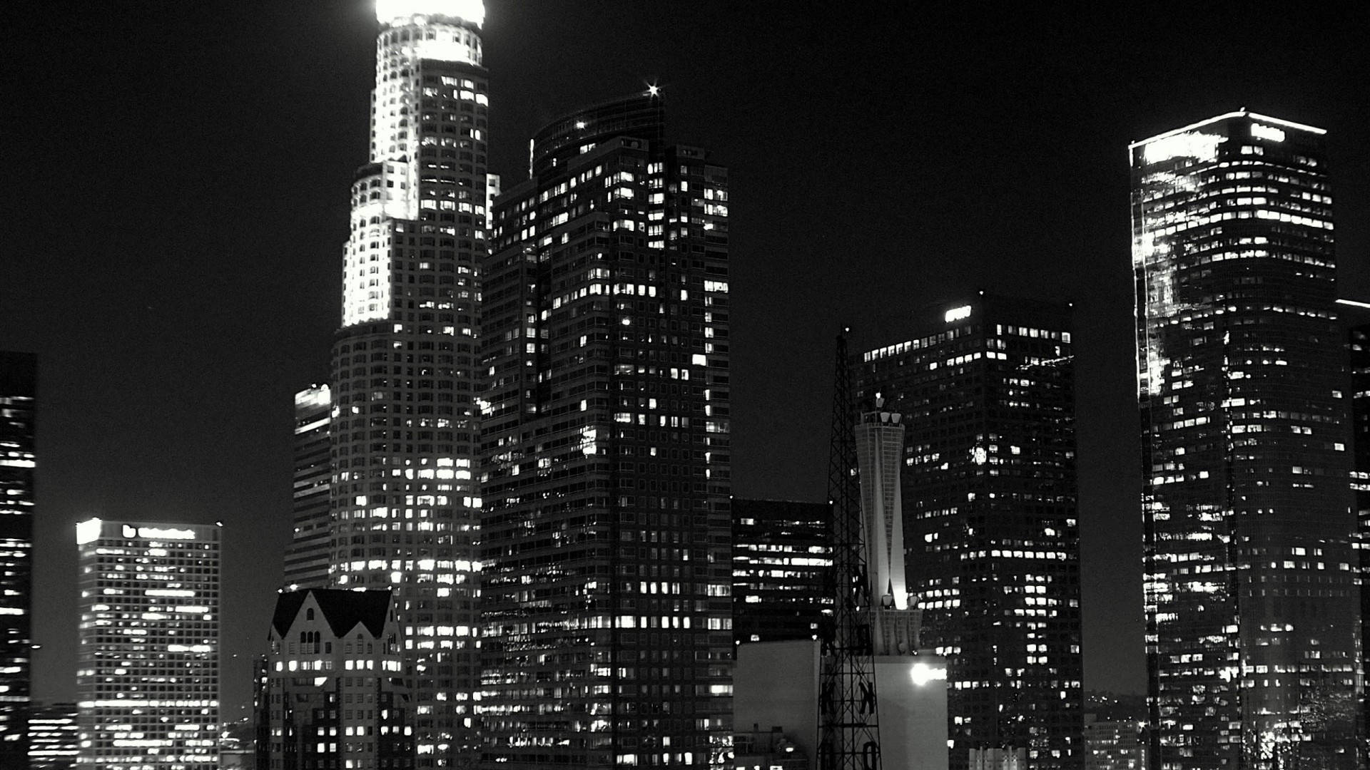 Cityscape At Night Cool Black