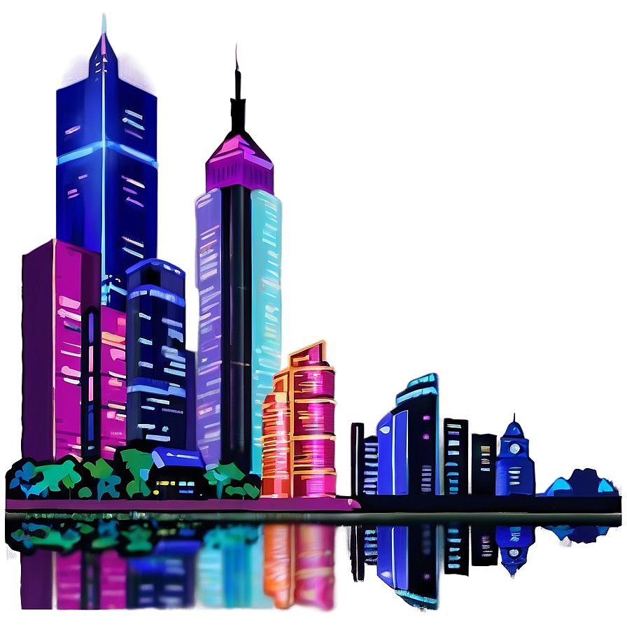 Cityscape At Twilight Png Rbb PNG