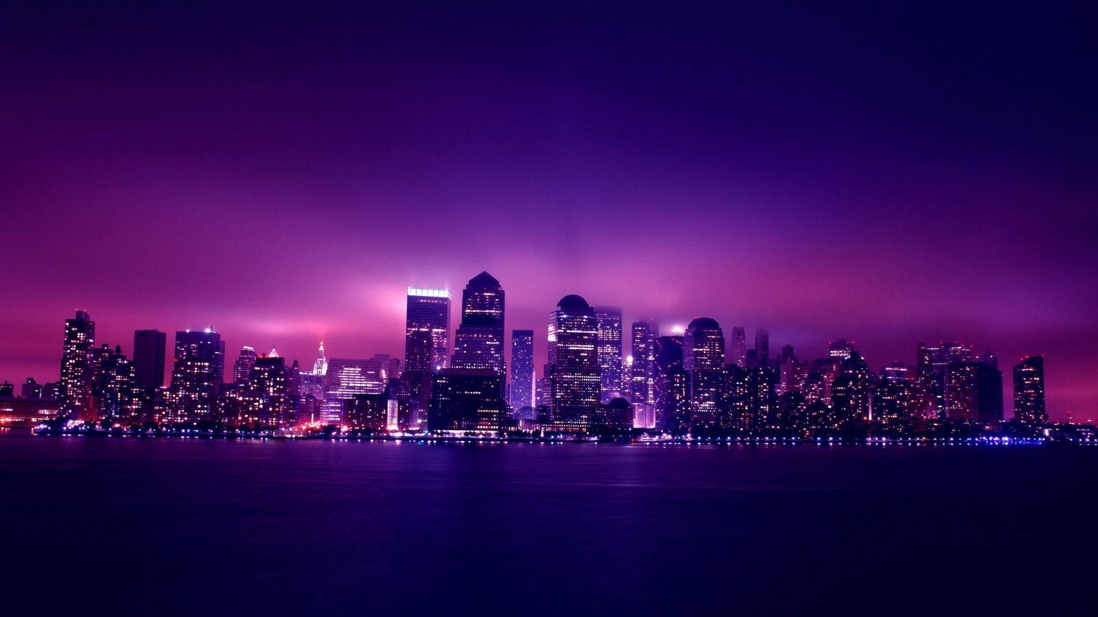 Cityscape For Purple Aesthetic Iphone Background Picture