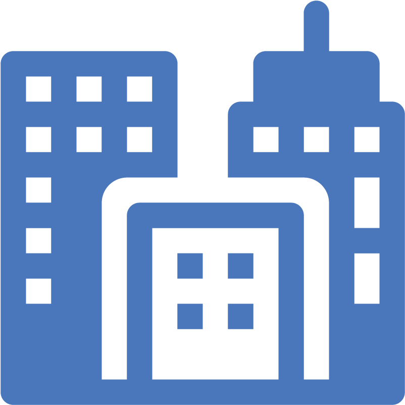 Cityscape Icon Blue PNG