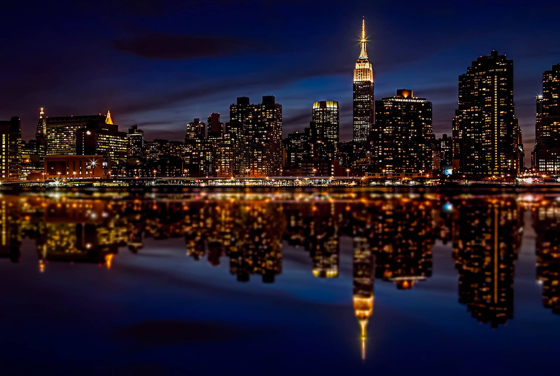 Cityscape Reflection New York Computer Wallpaper