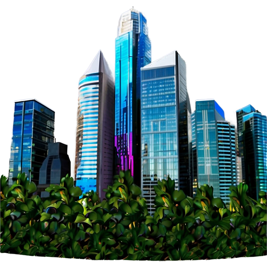 Download Cityscape With Skyscrapers Png Pov | Wallpapers.com