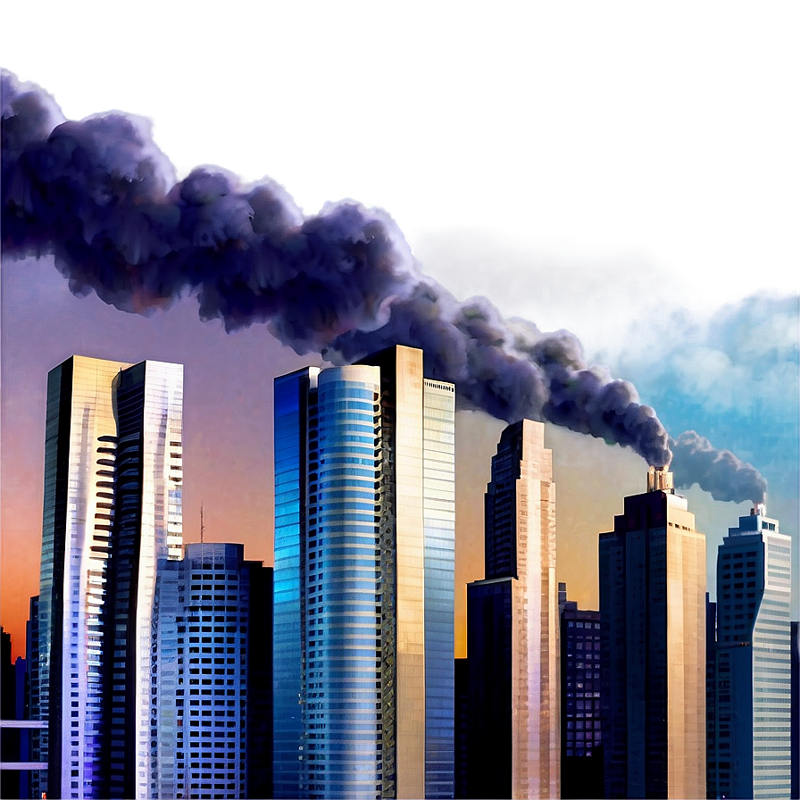 Cityscape With Smog Png Tmi PNG