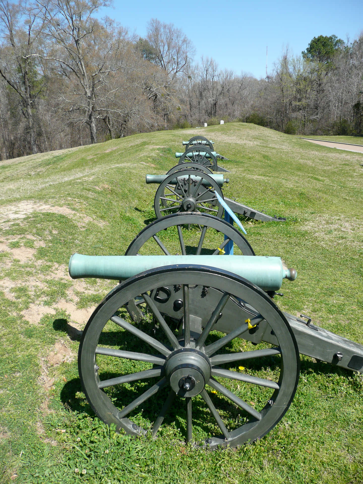 Cañonesde La Guerra Civil Reproducidos En Mississippi. Fondo de pantalla