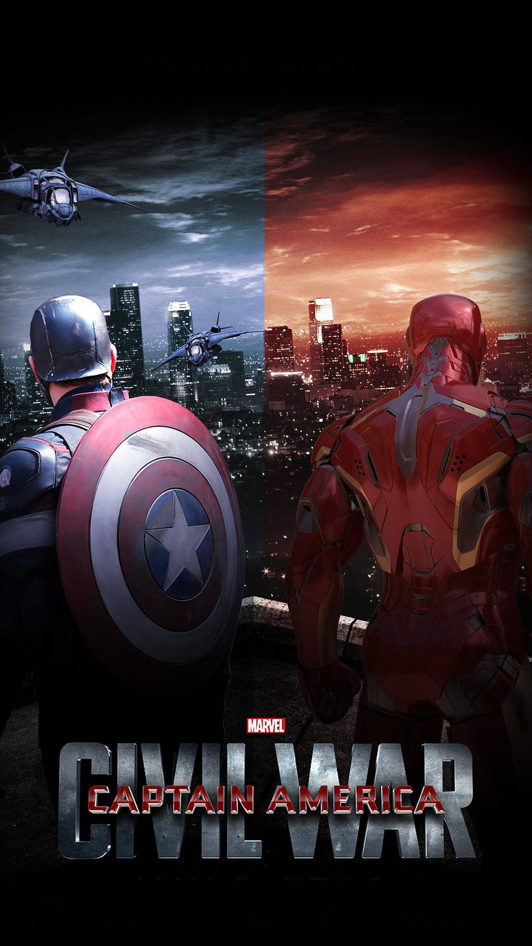 Civil War Poster Captain America Iphone Wallpaper