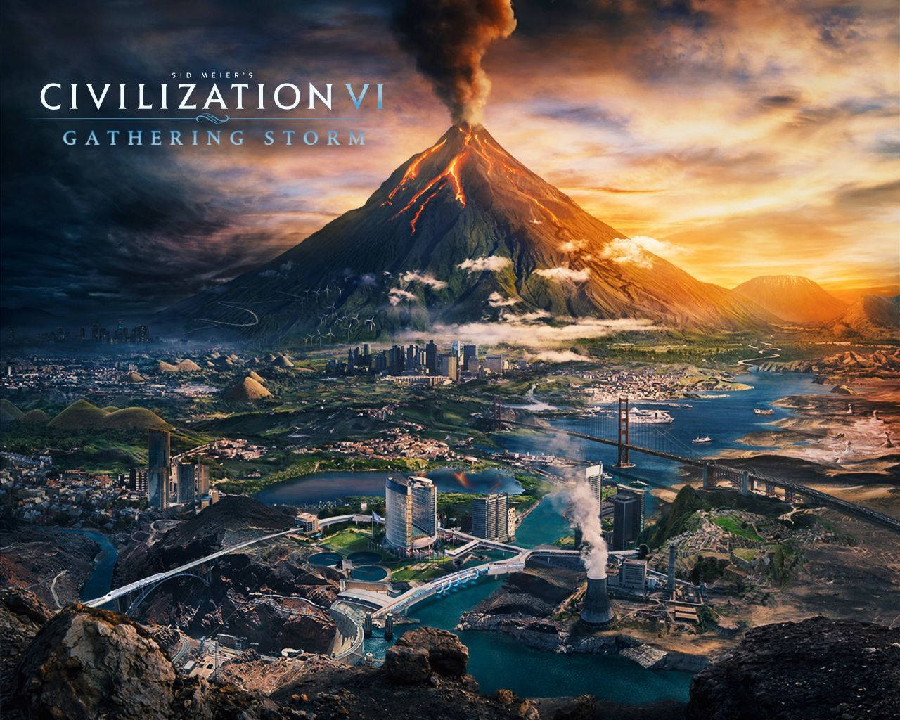 Civilization Gathering Storm Volcano Wallpaper