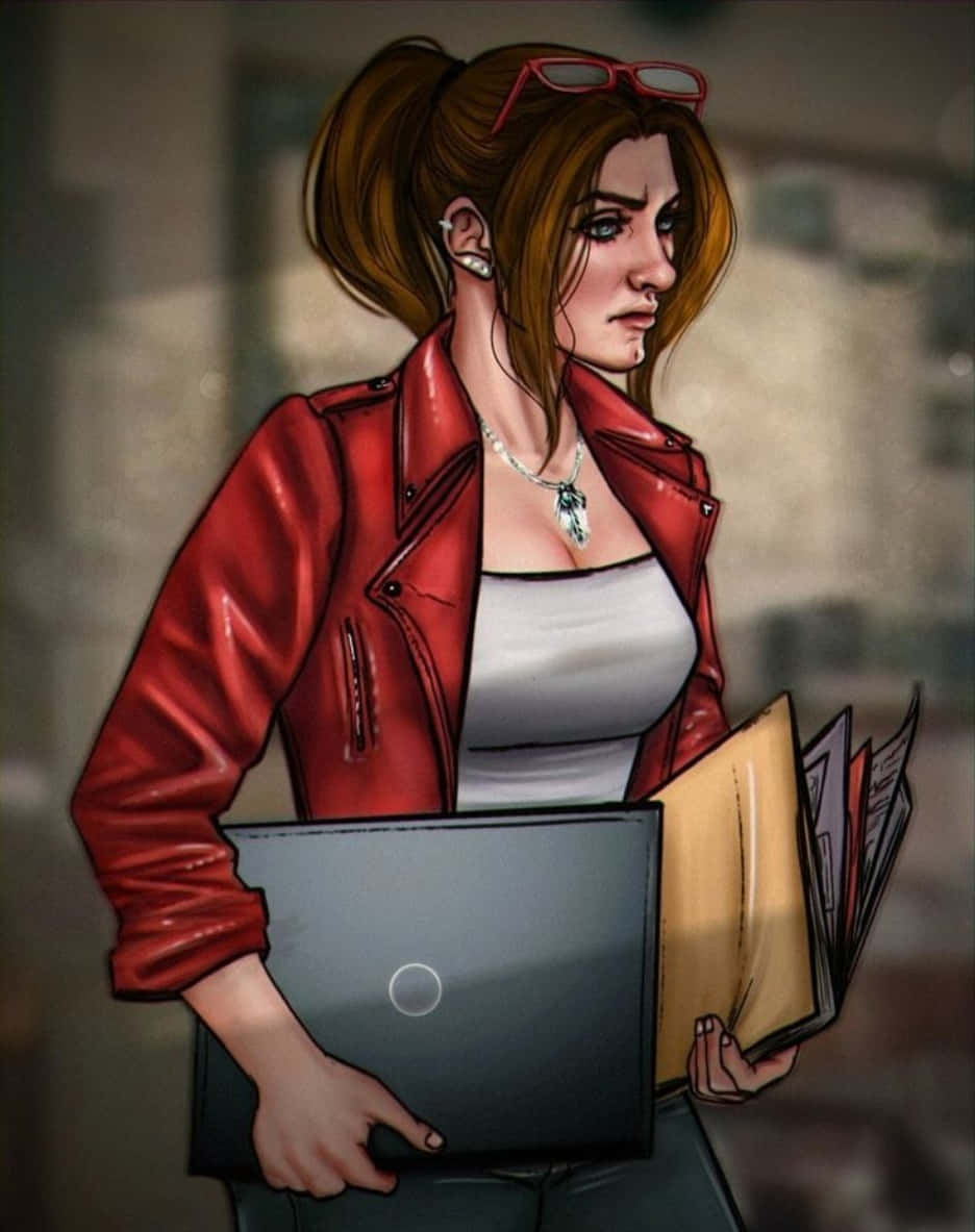Claire Redfield In Action Wallpaper