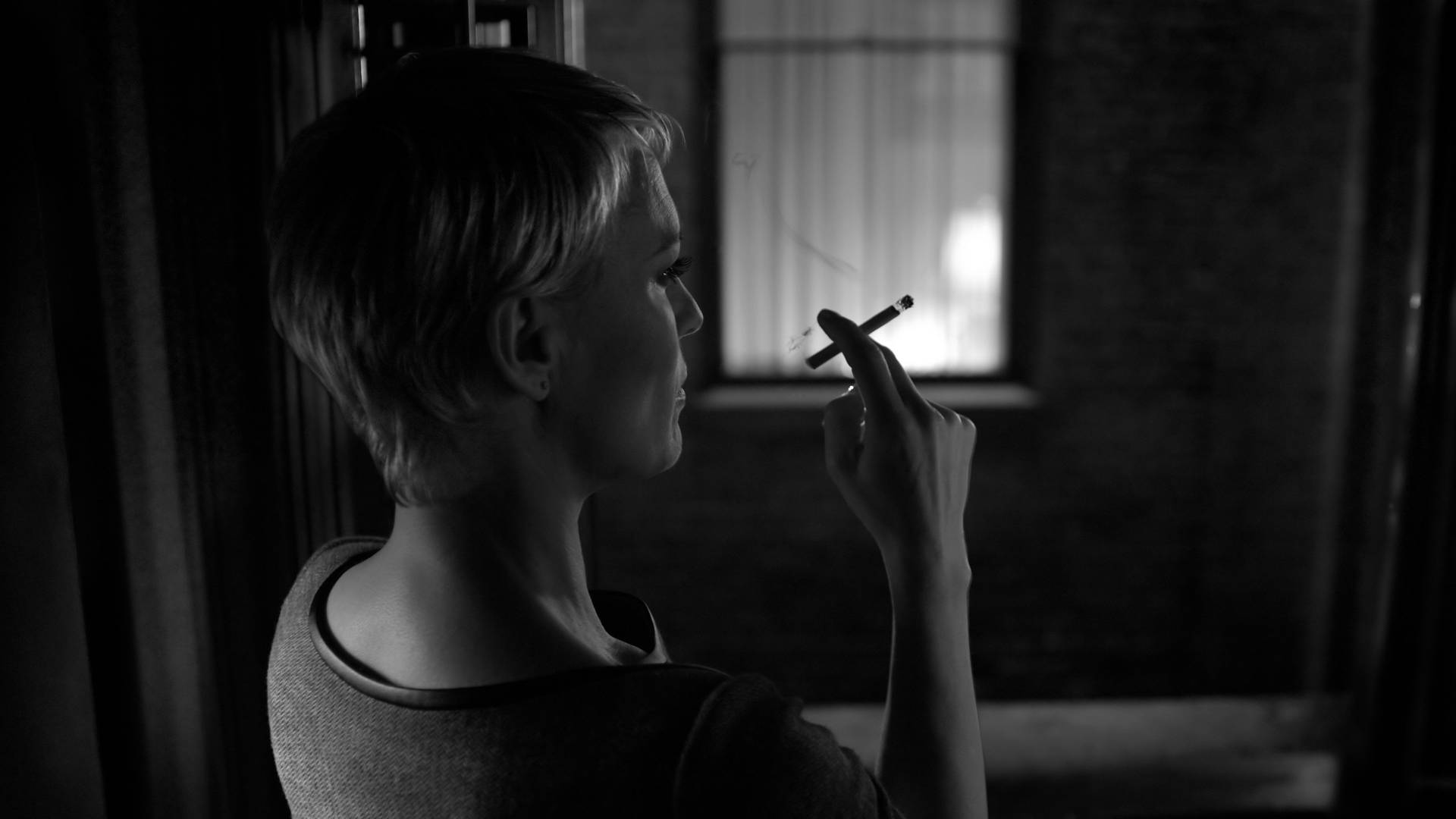 Claire Underwood af Huset Kort Ryger Cigaret Wallpaper